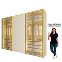 Ver imagem 5 de Guarda-Roupa Casal 6 Portas 4 Portas Reflecta com LED com Pés 100% MDF Lumina Off White