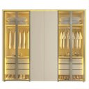 Ver imagem 2 de Guarda-Roupa Casal 6 Portas 4 Portas Reflecta com LED com Pés 100% MDF Lumina Off White