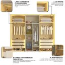 Ver imagem 6 de Guarda-Roupa Casal 6 Portas 4 Portas Reflecta com LED com Pés 100% MDF Lumina Off White