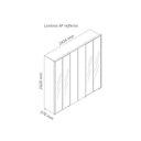 Ver imagem 3 de Guarda-Roupa Casal 6 Portas 4 Portas Reflecta com LED com Pés 100% MDF Lumina Off White