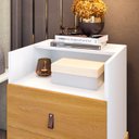 Ver imagem 2 de Mesa de Cabeceira com 1 Nicho e 2 Gavetas Domus Yescasa Branco