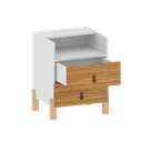 Ver imagem 6 de Mesa de Cabeceira com 1 Nicho e 2 Gavetas Domus Yescasa Branco