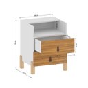 Ver imagem 7 de Mesa de Cabeceira com 1 Nicho e 2 Gavetas Domus Yescasa Branco
