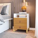 Ver imagem 1 de Mesa de Cabeceira com 1 Nicho e 2 Gavetas Domus Yescasa