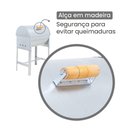 Ver imagem 4 de Churrasqueira Mini a Bafo Aço Galvanizado com Tampa e Alça de Madeira - Gudim