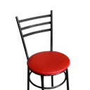 Ver imagem 3 de Jogo 2 Cadeiras Para Cozinha Epoxi Craqueada Assento Estofado - Vermelho