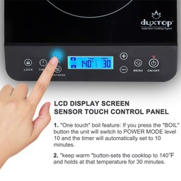 Duxtop Fogão de Indução Portátil 1800w com Tela Lcd e Toque, Preto - 5