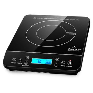 Duxtop Fogão de Indução Portátil 1800w com Tela Lcd e Toque, Preto