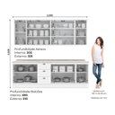 Ver imagem 2 de Cozinha Compacta Modulada Americana 5 Peças com 3 Gavetas 100% MDF Branco