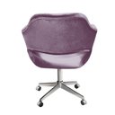 Ver imagem 4 de Poltrona Decorativa Zara Pé Giratório de Metal Sala Recepção Roxo