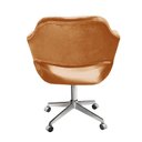 Ver imagem 4 de Poltrona Decorativa Zara Pé Giratório de Metal Sala Recepção Cobre Terracota