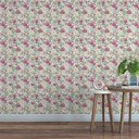 Ver imagem 2 de Papel De Parede Adesivo Floral Rosa Ramos Verdes - 12m