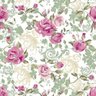 Papel De Parede Adesivo Floral Rosa Ramos Verdes - 12m - 1