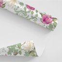 Ver imagem 3 de Papel De Parede Adesivo Floral Rosa Ramos Verdes - 12m