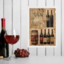 Ver imagem 1 de Quadro Decorativo Vintage Garrafas de Vinho 24x18cm:moldura Branca