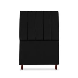 Cabeceira Estofada Cama Box Solteiro Carla 100cm com Frame Suede:preto - 3