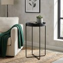 Ver imagem 1 de Mesa Lateral North Design Clean em Aço Preto Premium Redonda 30x60cm