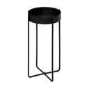 Ver imagem 2 de Mesa Lateral North Design Clean em Aço Preto Premium Redonda 30x60cm