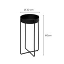 Ver imagem 3 de Mesa Lateral North Design Clean em Aço Preto Premium Redonda 30x60cm