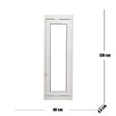 Ver imagem 5 de Janela Vitrô Capelinha de Alumínio 130x40 Cm Linha Veneza