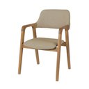 Ver imagem 6 de Kit 6 Cadeiras de Jantar Ruth Estrutura em Madeira Maciça Estilo Retrô Linho Bege Escuro