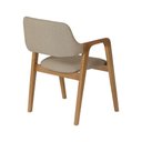 Ver imagem 5 de Kit 6 Cadeiras de Jantar Ruth Estrutura em Madeira Maciça Estilo Retrô Linho Bege Escuro