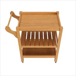Carrinho Multiuso Server C/ Rodízios Madeira Cor Natural Ofertamo - 5