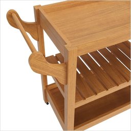 Carrinho Multiuso Server C/ Rodízios Madeira Cor Natural Ofertamo - 6