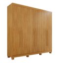 Ver imagem 3 de Guarda-Roupa 2 Gavetas 6 Portas com Pés Lisboa Marrom/Cinamomo