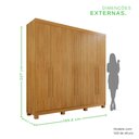 Ver imagem 4 de Guarda-Roupa 2 Gavetas 6 Portas com Pés Lisboa Marrom/Cinamomo