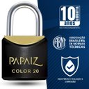 Ver imagem 4 de Cadeado Pequeno 20mm Haste Curta Latão Maciço Preto com Chave | Papaiz | Kit 02 Un