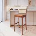 Ver imagem 2 de Kit 2 Banquetas com Encosto e Apoio para Pés Tiê CabeCasa MadeiraOriginals