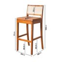 Ver imagem 3 de Kit 4 Banquetas com Encosto e Apoio para Pés Tiê CabeCasa MadeiraOriginals