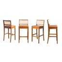 Ver imagem 1 de Kit 4 Banquetas com Encosto e Apoio para Pés Tiê CabeCasa MadeiraOriginals