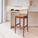 Ver imagem 2 de Kit 4 Banquetas com Encosto e Apoio para Pés Tiê CabeCasa MadeiraOriginals