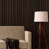 Painel Ripado Decorativo Modular Mdf Preto - 2,50m X 1,32m - 2