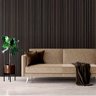 Painel Ripado Decorativo Modular Mdf Preto - 2,50m X 1,32m - 3