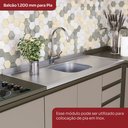 Ver mais imagens de Cozinha Compacta 4 Peças 100% MDF com Duplo Aéreo Basculante e Tampo para Balcão Pia 120cm Duna/Cristal Connect