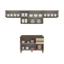 Ver imagem 4 de Cozinha Compacta 4 Peças 100% MDF com Duplo Aéreo Basculante e Tampo para Balcão Pia 120cm Connect