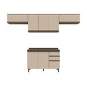 Ver imagem 2 de Cozinha Compacta 4 Peças 100% MDF com Duplo Aéreo Basculante e Tampo para Balcão Pia 120cm Duna/Cristal Connect