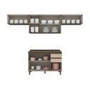 Ver imagem 4 de Cozinha Compacta 4 Peças 100% MDF com Duplo Aéreo Basculante e Tampo para Balcão Pia 120cm Duna/Cristal Connect