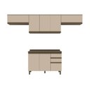 Ver imagem 2 de Cozinha Compacta 4 Peças 100% MDF com Duplo Aéreo Basculante e Tampo para Balcão Pia 120cm Connect