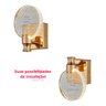Arandela Led Cristal Vidro Redondo Bolhas Moderna 7w - 2