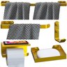 Kit Acessórios para Banheiro Dourado 5 Peças Max - 2