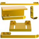 Ver imagem 1 de Kit Acessórios para Banheiro Dourado 5 Peças Max