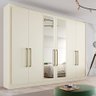 Guarda Roupa Argos 6 Portas Espelhado 100% MDF  Off white - Made Marcs - 2