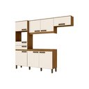 Ver imagem 1 de Cozinha Modulada Henn Briz Star 4 Peças (2 Armários + 1 Balcão + 1 Paneleiro) CPT95 Nature/Off White