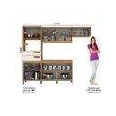 Ver imagem 3 de Cozinha Modulada Henn Briz Star 4 Peças (2 Armários + 1 Balcão + 1 Paneleiro) CPT95 Nature/Off White