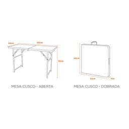 Mesa Dobrável Cusco - Branco fratini - 5
