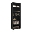 Ver imagem 4 de Conjunto de Livreiros Anastasia 6 Prateleiras 6 Nichos Preto Leão Móveis